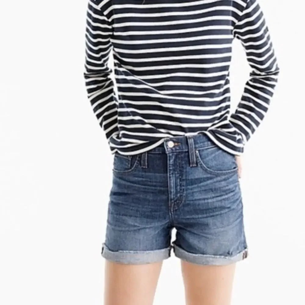J. Crew High Rise Denim Cuffed Shorts Size 24